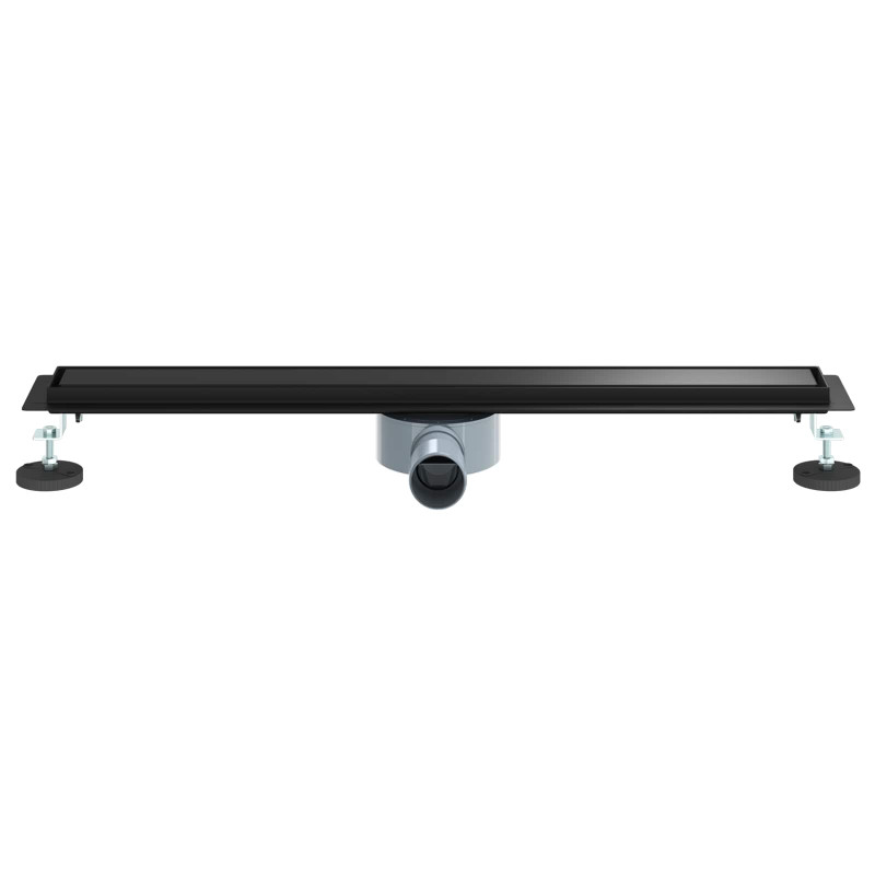 Odpływ prysznicowy 2 w 1 z syfonem 360° Czarny 70 cm
