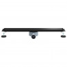 Odpływ prysznicowy 2 w 1 z syfonem 360° Czarny 70 cm