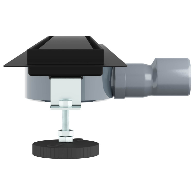 Odpływ prysznicowy 2 w 1 z syfonem 360° Czarny 70 cm