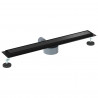 Odpływ prysznicowy 2 w 1 z syfonem 360° Czarny 70 cm