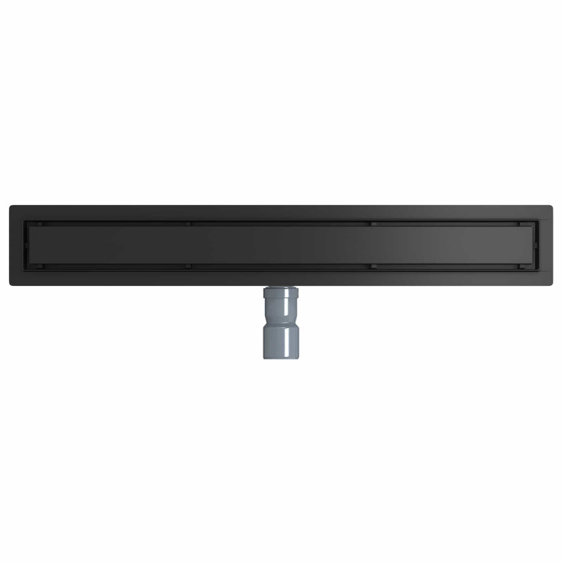 Odpływ prysznicowy 2 w 1 z syfonem 360° Czarny 70 cm