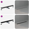 Odpływ prysznicowy 2 w 1 z syfonem 360° Czarny 70 cm