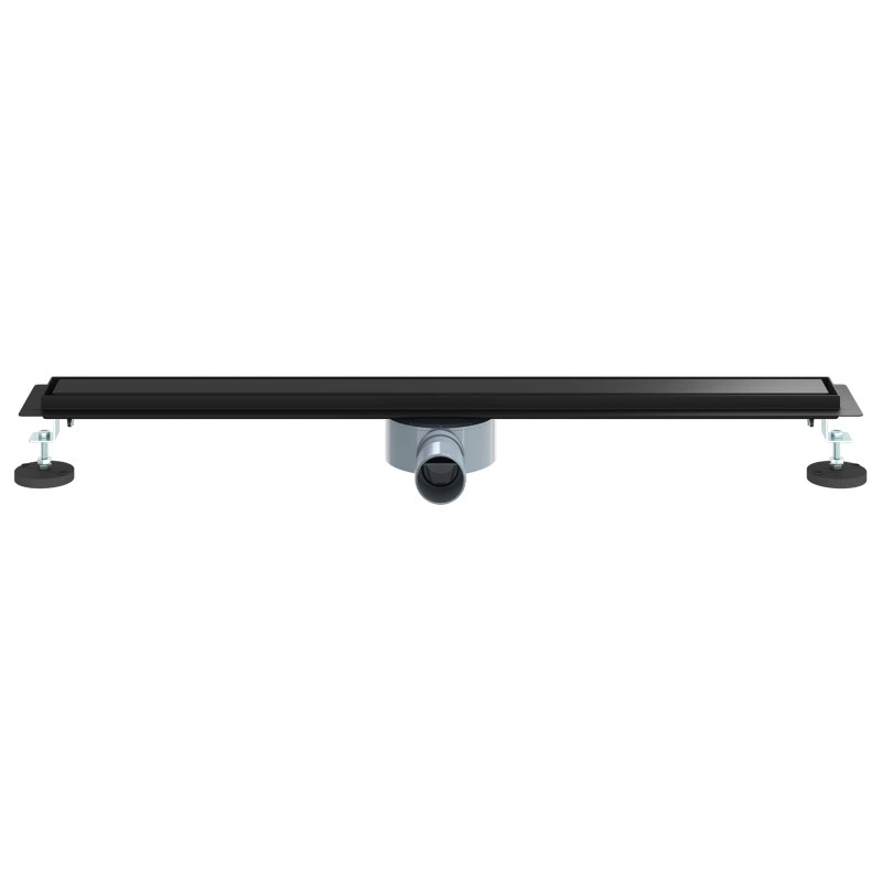 Odpływ prysznicowy 2 w 1 z syfonem 360° Czarny 80 cm