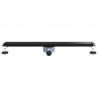 Odpływ prysznicowy 2 w 1 z syfonem 360° Czarny 80 cm
