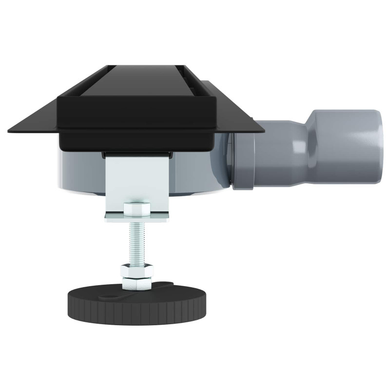 Odpływ prysznicowy 2 w 1 z syfonem 360° Czarny 80 cm