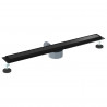 Odpływ prysznicowy 2 w 1 z syfonem 360° Czarny 80 cm