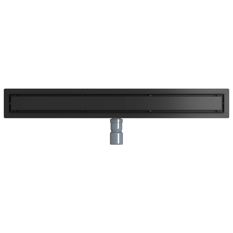 Odpływ prysznicowy 2 w 1 z syfonem 360° Czarny 80 cm