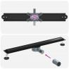Odpływ prysznicowy 2 w 1 z syfonem 360° Czarny 80 cm