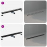 Odpływ prysznicowy 2 w 1 z syfonem 360° Czarny 80 cm