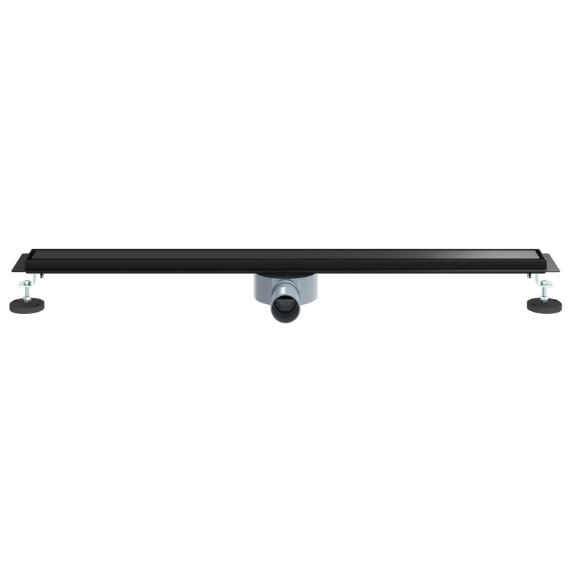 Odpływ prysznicowy 2 w 1 z syfonem 360° Czarny 90 cm