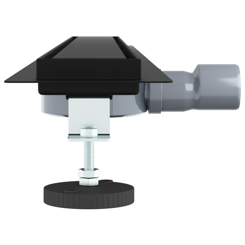 Odpływ prysznicowy 2 w 1 z syfonem 360° Czarny 90 cm