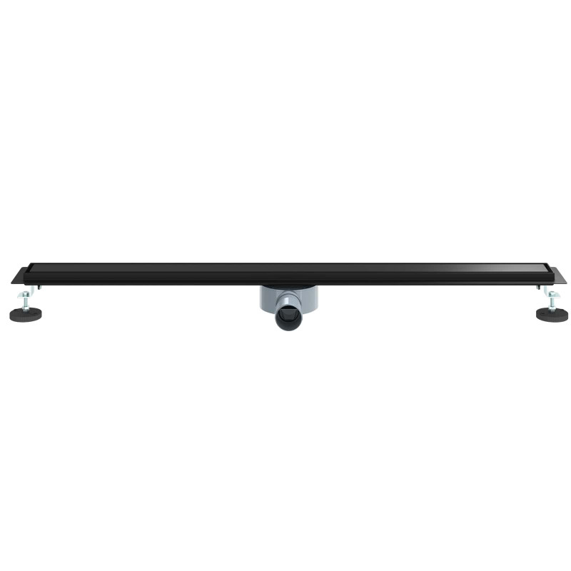 Odpływ prysznicowy 2 w 1 z syfonem 360° Czarny 100 cm