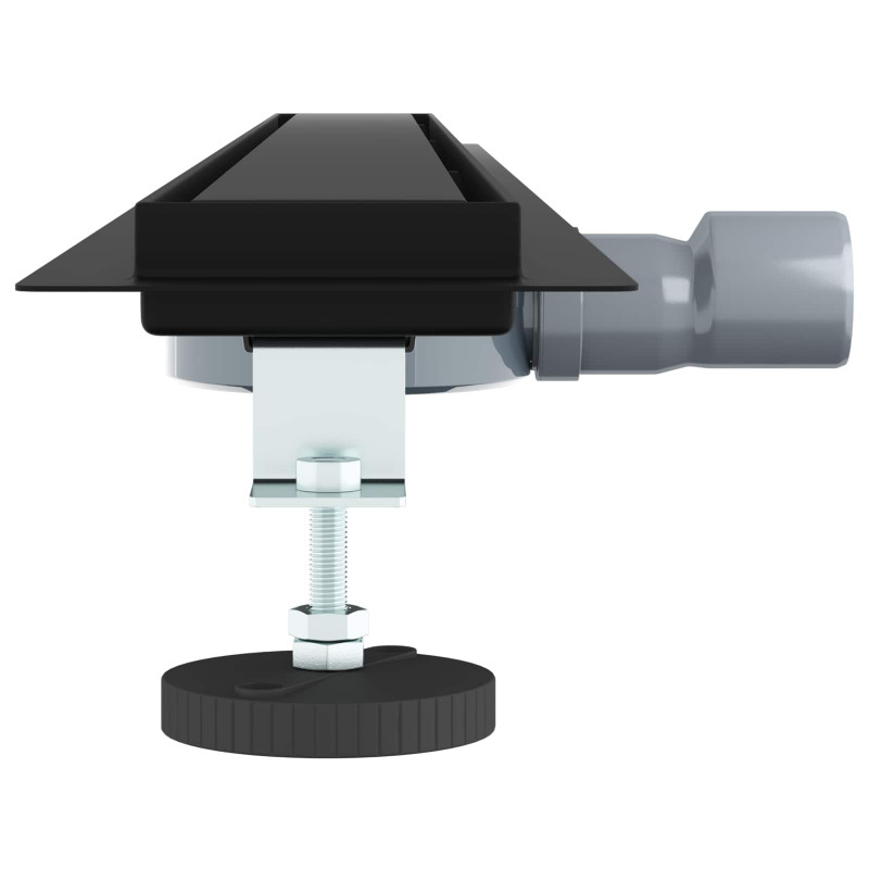 Odpływ prysznicowy 2 w 1 z syfonem 360° Czarny 100 cm