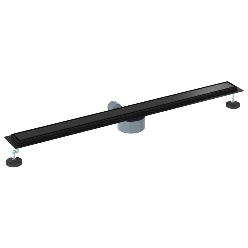 Odpływ prysznicowy 2 w 1 z syfonem 360° Czarny 100 cm