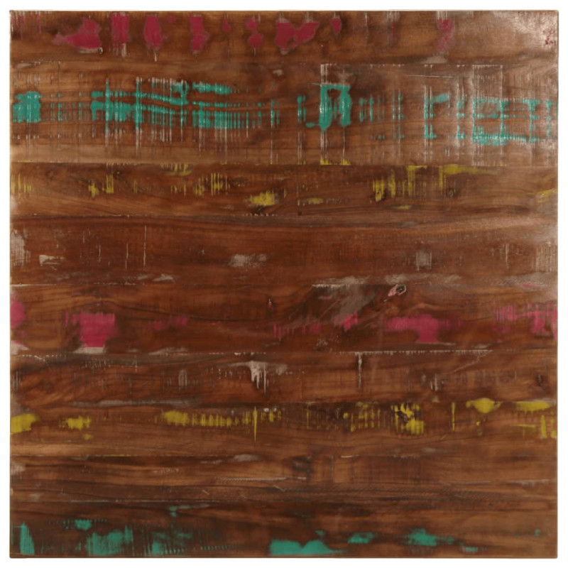 Blat stołu, 70x70x3,8 cm, kwadratowy, lite drewno z odzysku
