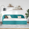 Rama łóżka narożnego Turkusowy 90 cm x 190 cm Aksamit