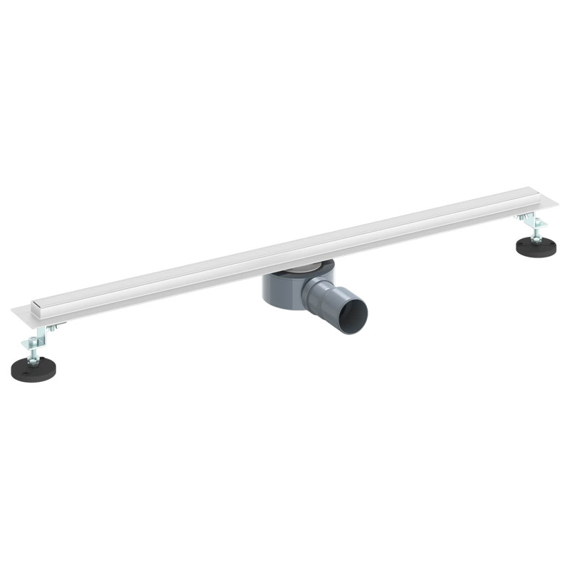 360° Odpływ prysznicowy z cienkim modelem Srebrny 80 cm