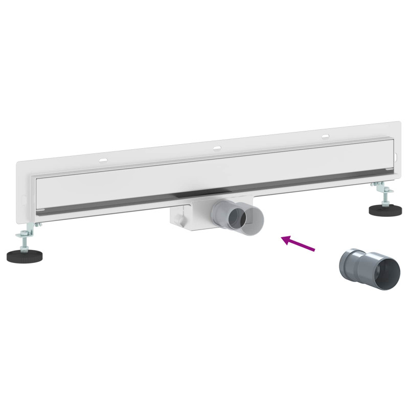 Odpływ prysznicowy montowany na ścianie Srebrny 70 cm
