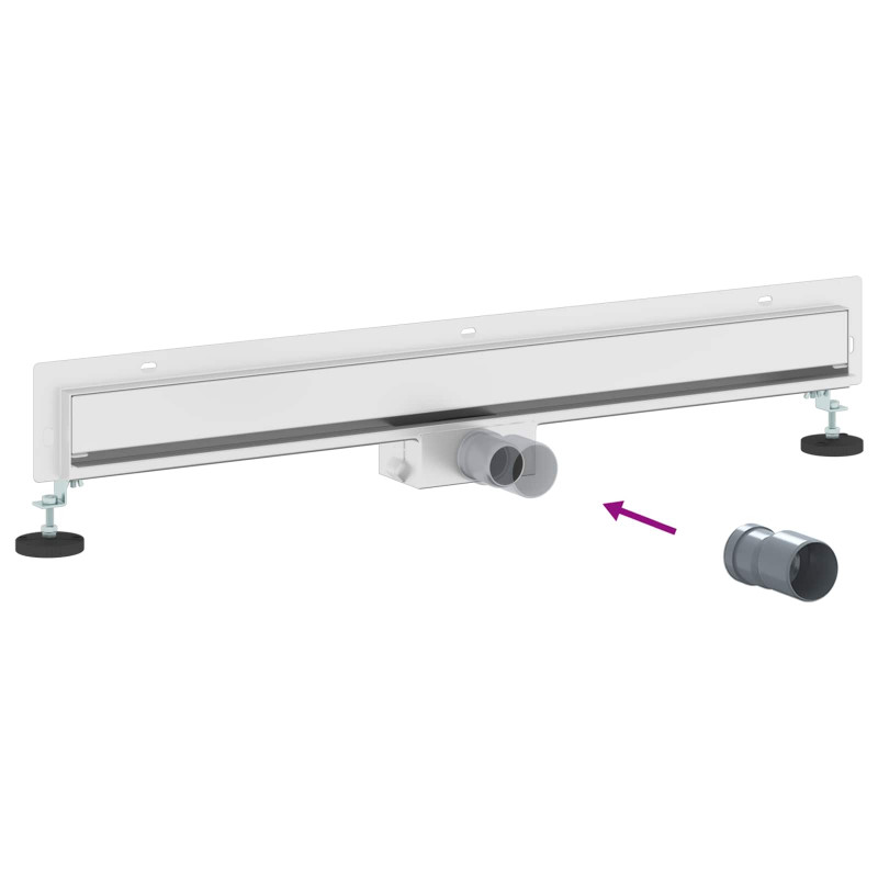 Odpływ prysznicowy montowany na ścianie Srebrny 80 cm