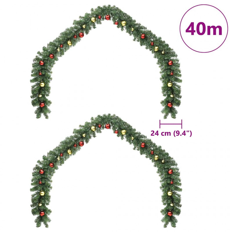 Girlanda bożonarodzeniowa z 600 diodami LED 2 pcs Zielony PVC