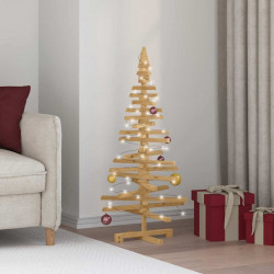 Drewniana choinka z podstawą Brązowy 120 cm Lite drewno sosnowe