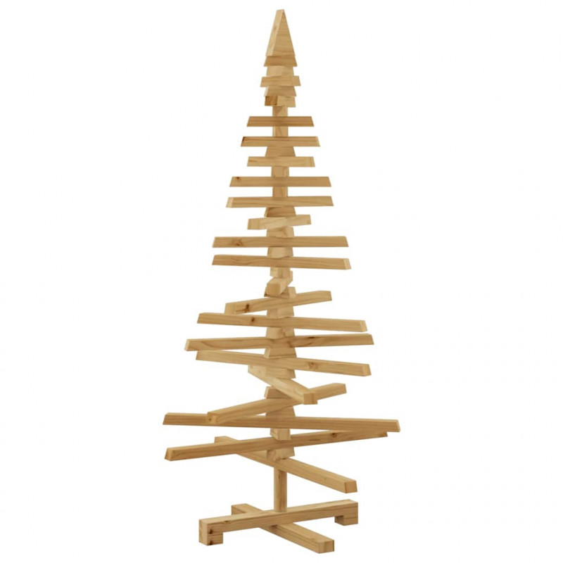 Drewniana choinka z podstawą Brązowy 120 cm Lite drewno sosnowe