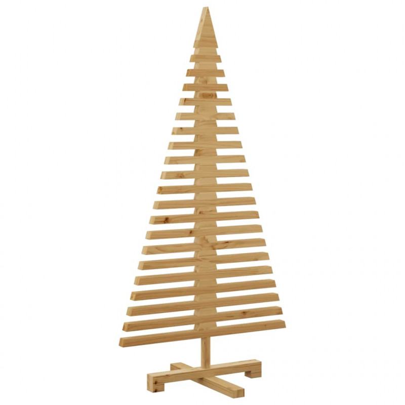 Drewniana choinka z podstawą Brązowy 120 cm Lite drewno sosnowe