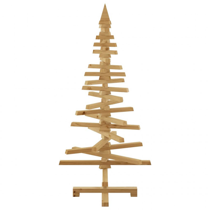 Drewniana choinka z podstawą Brązowy 120 cm Lite drewno sosnowe