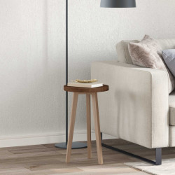 Blat stołu Ciemny brąz Ø 30 x 2,5 cm Dąb lite