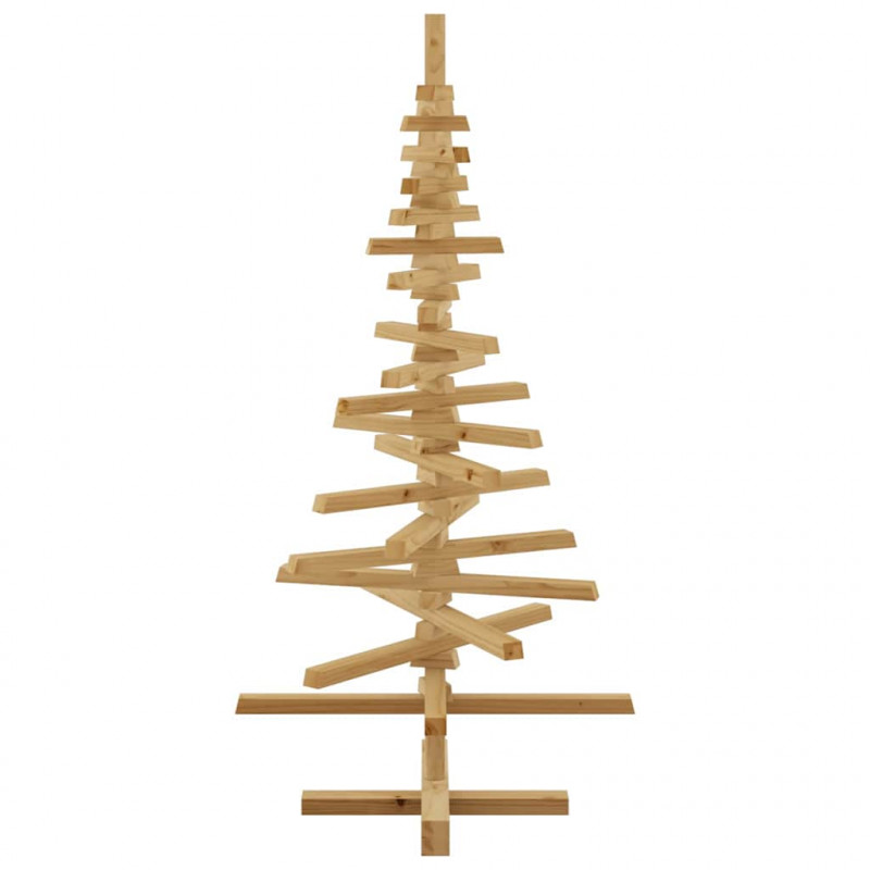 Drewniana choinka z podstawą Brązowy 120 cm Lite drewno sosnowe