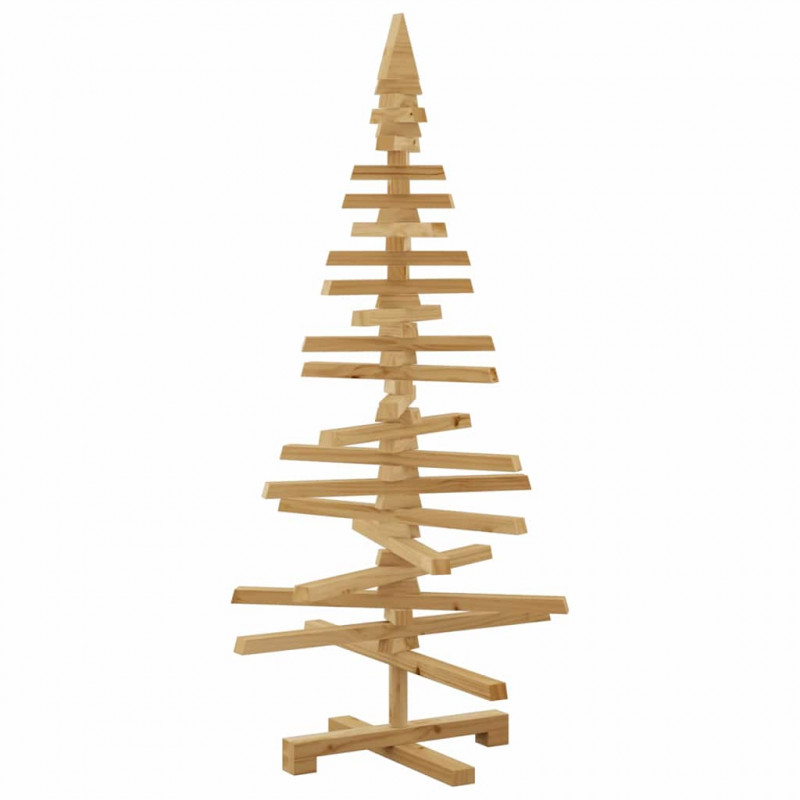 Drewniana choinka z podstawą Brązowy 120 cm Lite drewno sosnowe