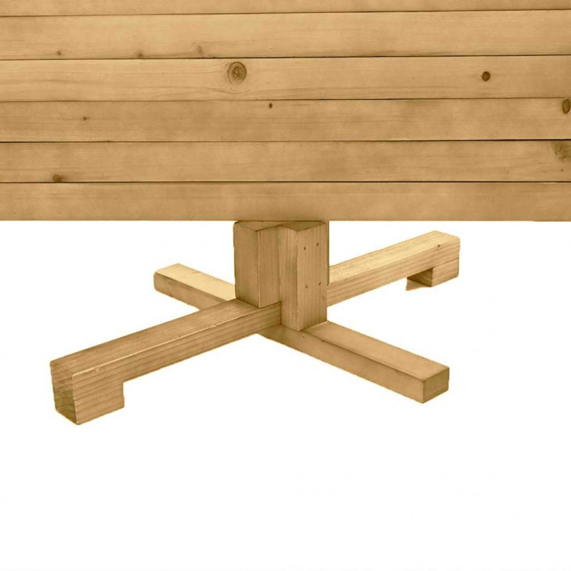 Drewniana choinka z podstawą Brązowy 120 cm Lite drewno sosnowe