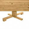 Drewniana choinka z podstawą Brązowy 120 cm Lite drewno sosnowe
