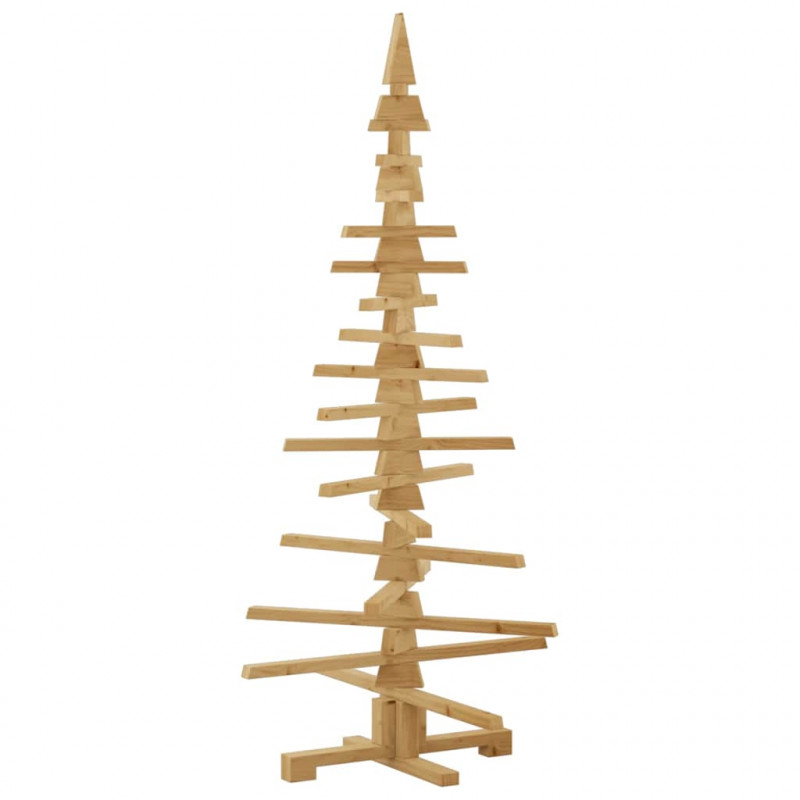 Drewniana choinka z podstawą Brązowy 150 cm Lite drewno sosnowe