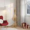 Drewniana choinka z podstawą Brązowy 150 cm Lite drewno sosnowe