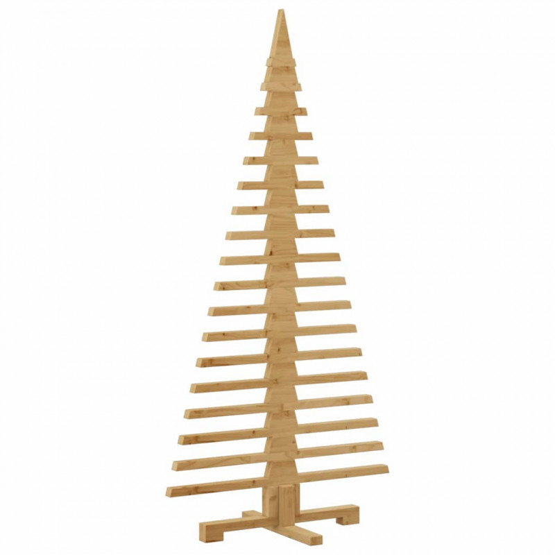 Drewniana choinka z podstawą Brązowy 150 cm Lite drewno sosnowe