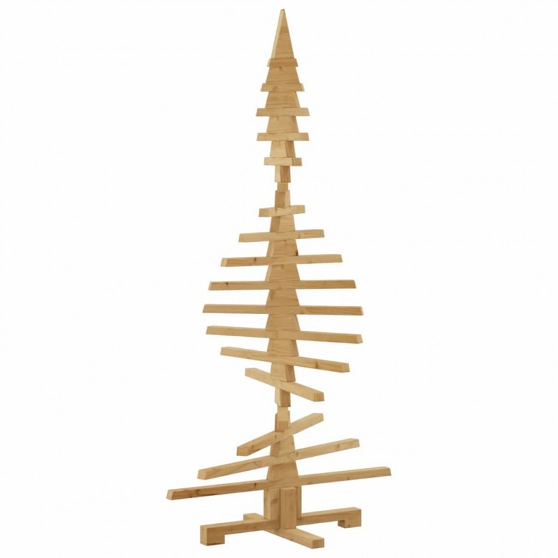 Drewniana choinka z podstawą Brązowy 150 cm Lite drewno sosnowe
