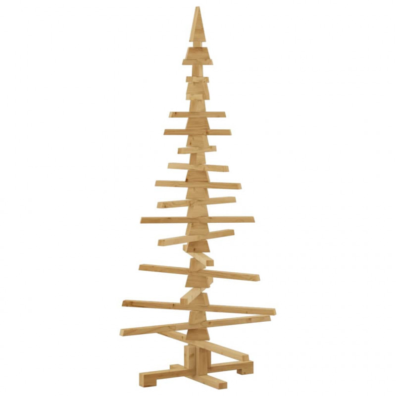 Drewniana choinka z podstawą Brązowy 150 cm Lite drewno sosnowe