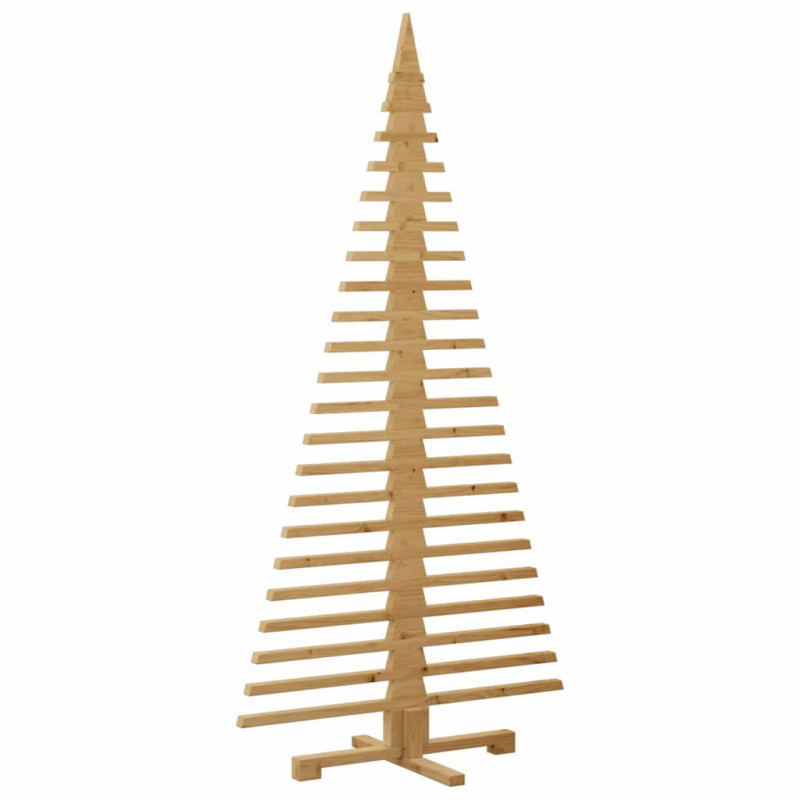 Drewniana choinka z podstawą Brązowy 180 cm Lite drewno sosnowe