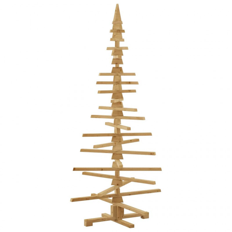 Drewniana choinka z podstawą Brązowy 180 cm Lite drewno sosnowe