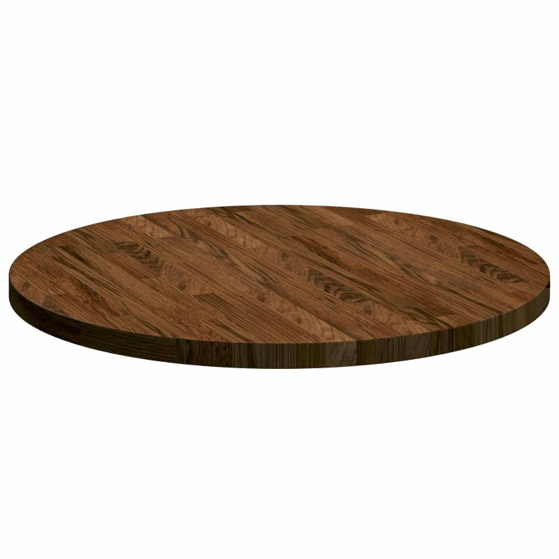 Blat stołu Ciemny brąz Ø 60 x 2,5 cm Dąb lite