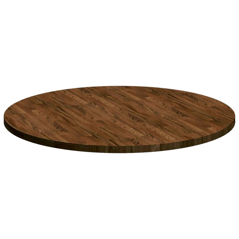 Blat stołu Ciemny brąz Ø 90 x 2,5 cm Dąb lite