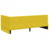 Rama łóżka narożnego Z zagłówkiem Żółty 100 cm x 200 cm Aksamit