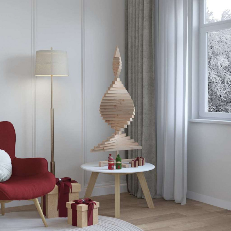 Choinki z podstawą Naturalny 120 cm Lite drewno sosnowe