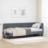 Rama łóżka narożnego Ciemnoszary 80 cm x 200 cm Aksamit