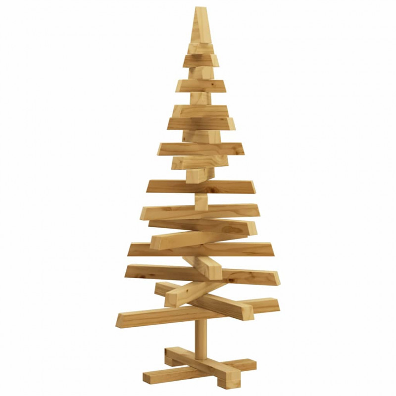 Choinki z podstawą Brązowy 90 cm Lite drewno sosnowe
