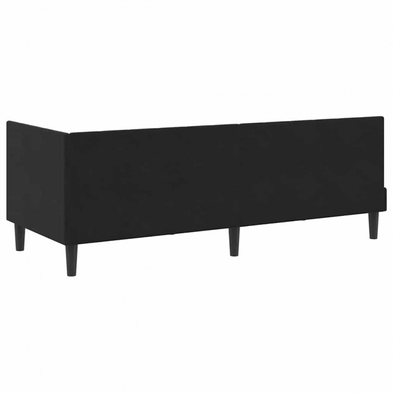 Rama łóżka narożnego Z zagłówkiem Czarny 80 cm x 200 cm Aksamit