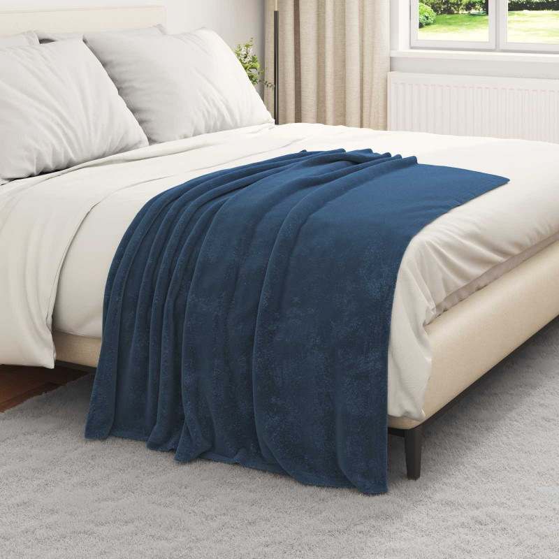 Koc Granatowy 130 x 150 cm Polar