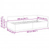 Rama łóżka narożnego Jasnoszary 90 cm x 200 cm tkanina