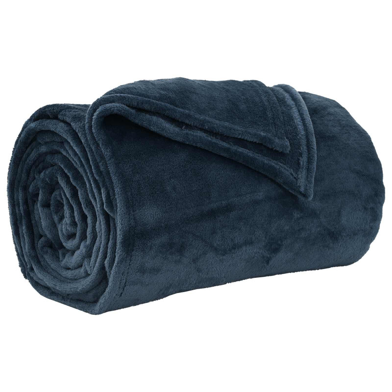 Koc Granatowy 240 x 270 cm Polar